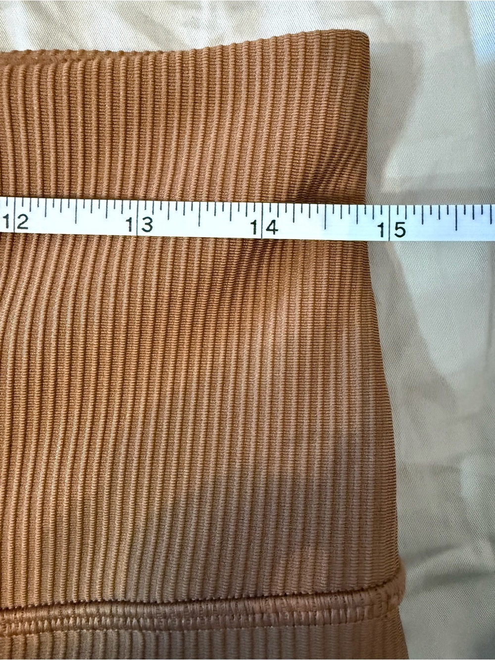 Athleta Womens Ribbed High-Waist Leggings in Brown. Size Large. - Picture 7 of 8